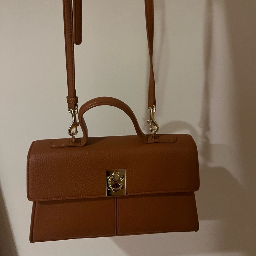 Leather Top Handle Crossbody Bag